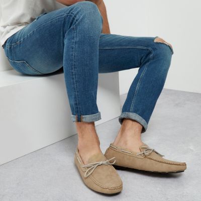 Stone grip sole lace up loafers